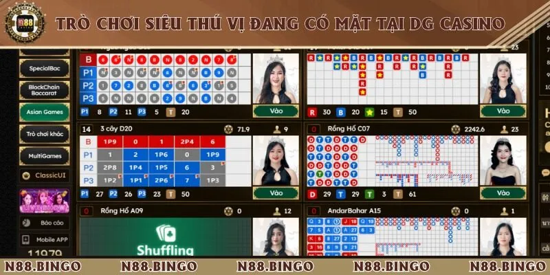 Dg Casino N88 - Thiên Đường Giải Trí Game Bài Hấp Dẫn Một vài trò chơi siêu thú vị đang có mặt tại đây